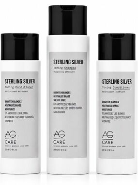 AG Hair Care Sterling Silver Shampoo & Conditioner Set Blonde Gray Hair